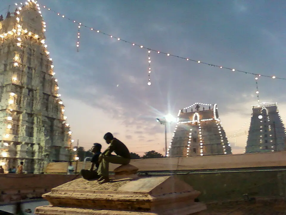 Gopurams at dusk